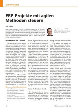 Bild - Fachbeitrag: ERP-Projekte mit agilen Methoden steuern