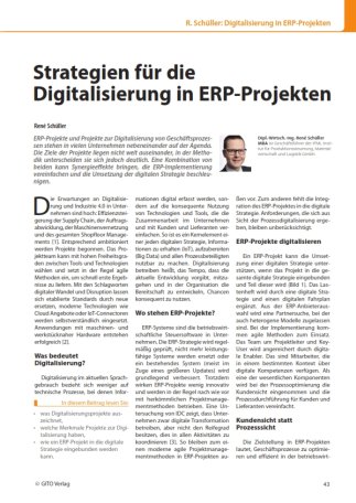 Bild - Fachbeitrag: Strategien zur Digitalisierung in ERP-Projekten