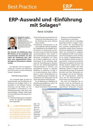 ERP-Auswahl und Einführung mit Solages®