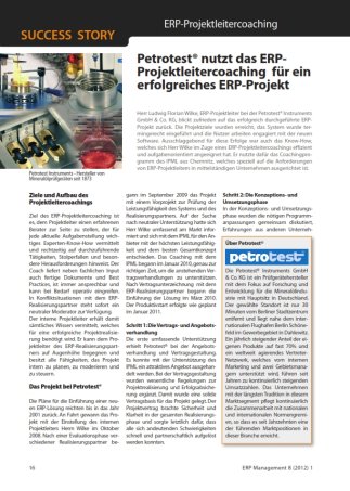 Bild - Success Story: Petrotest® nutzt das ERP-Projektleitercoachingfür ein erfolgreiches ERP-Projekt