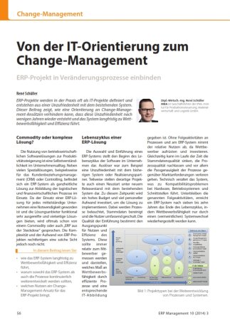 Bild - Fachbeitrag: Von der IT-Orientierung zum Change-Management